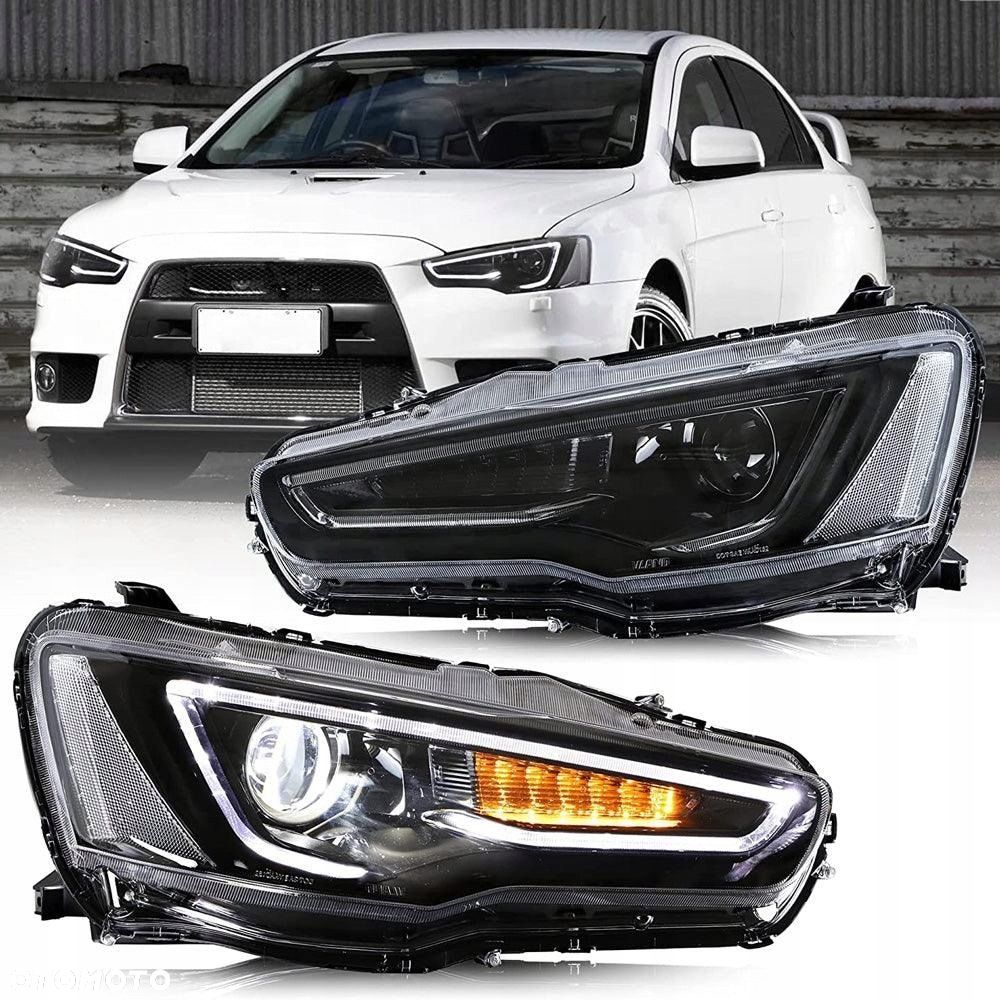 Reflektory Lampy kpl Vland LED Neon Tuning Black Mitsubishi Lancer VIII 8 - 1
