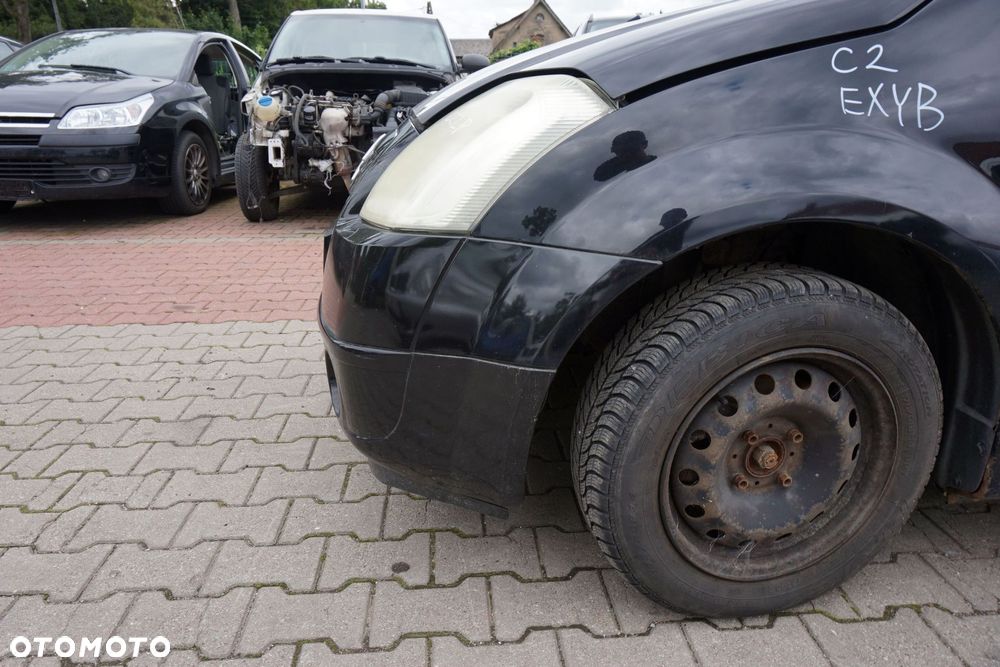 MASKA ZDERZAK BŁOTNIKI LAMPY C2 PH1 EXYB  CITROEN 2003-2005 CZARNY PRZÓD KOMPLETNY - 10