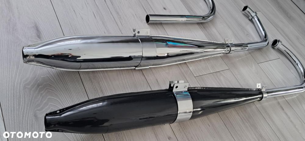 TŁUMIK KOLANKO WSK 125 B1 B3 CZARNY CHROM WYDECH RURA WYDECHOWA - 3