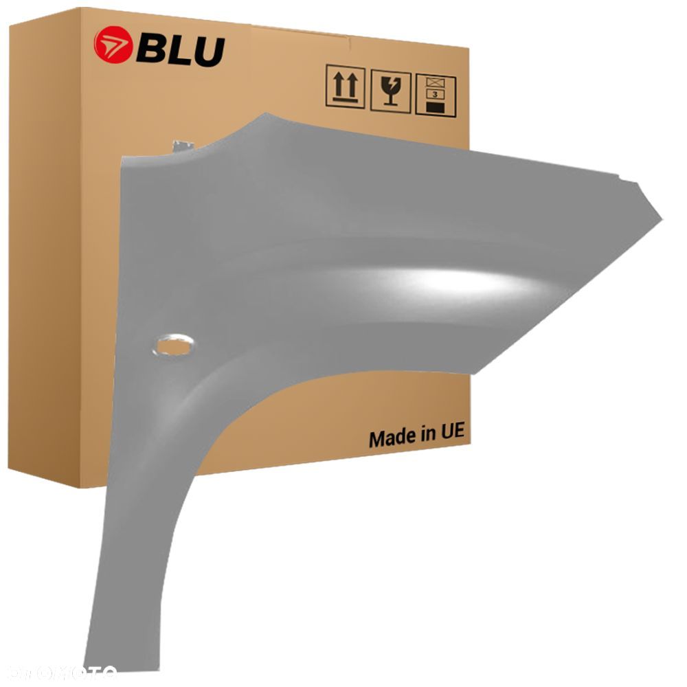 BLU Błotnik PEUGEOT PARTNER III 3 EZR prawy szary 2018-2023 przód Gris Aluminium - 1