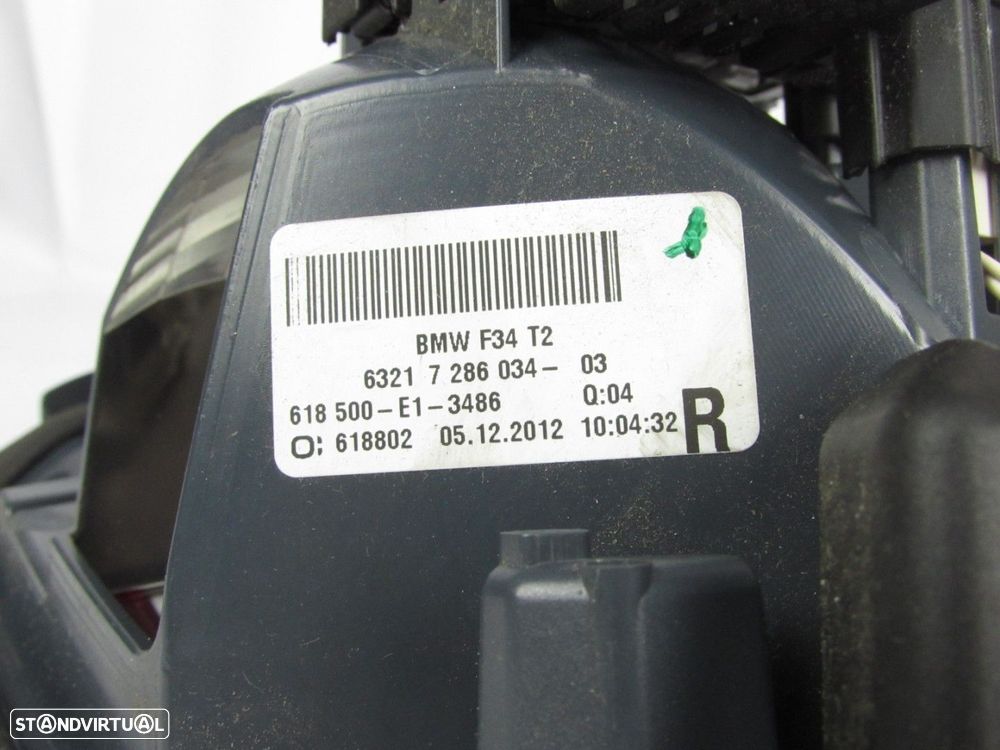 Farolim da mala Direito/Trás Seminovo/ Original BMW 3 Gran Turismo (F34) 6321728... - 5