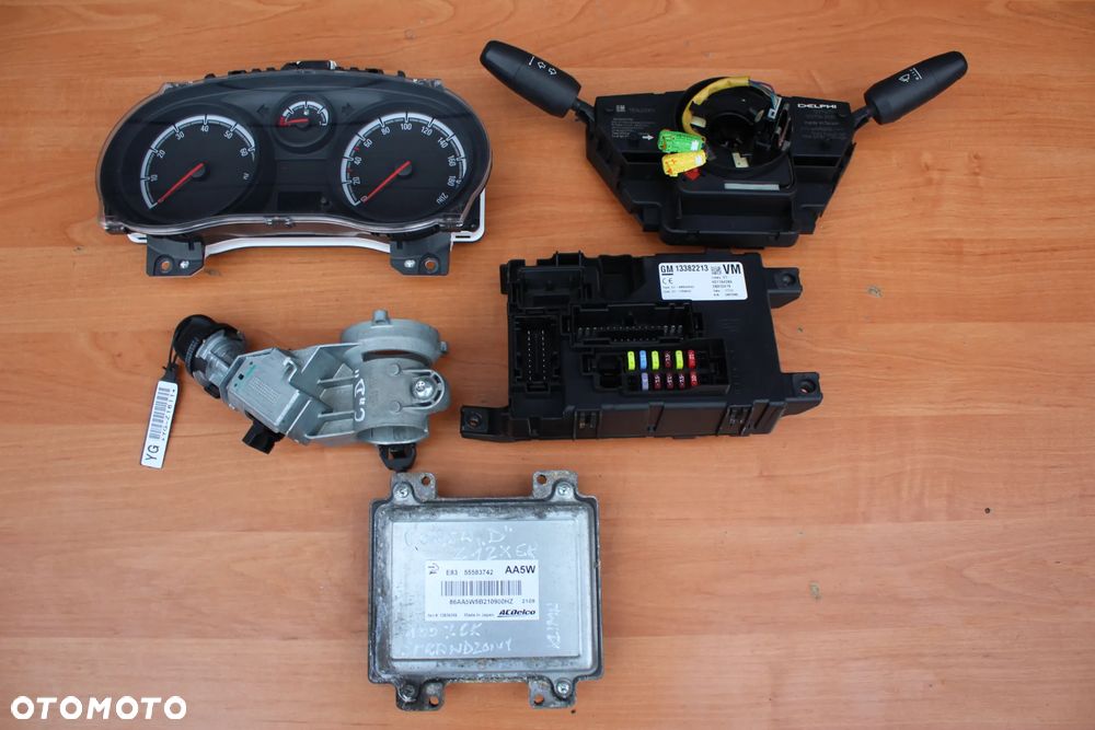 ZESTAW STARTOWY LICZNIK CIM STEROWNIK 55583742 STACYJKA SKRZYNKA OPEL CORSA D Z12XER 100% OK - 1