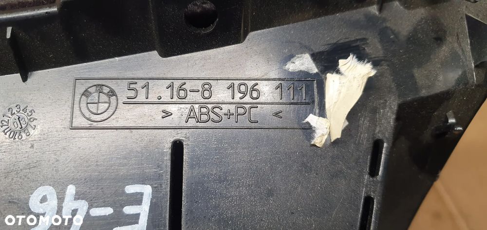 Schowek półka pasażera BMW 3 E46 8196111 - 5