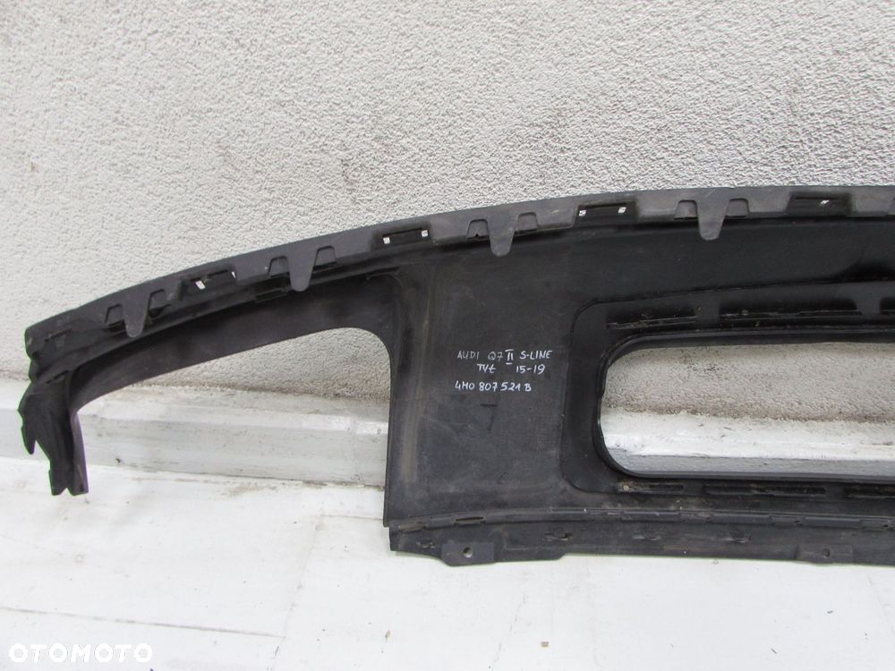 AUDI Q7 II 4M0 S-LINE 15-19 SPOJLER DYFUZOR DOKLADKA ZDERZAK TYL 4M0807521B - 8