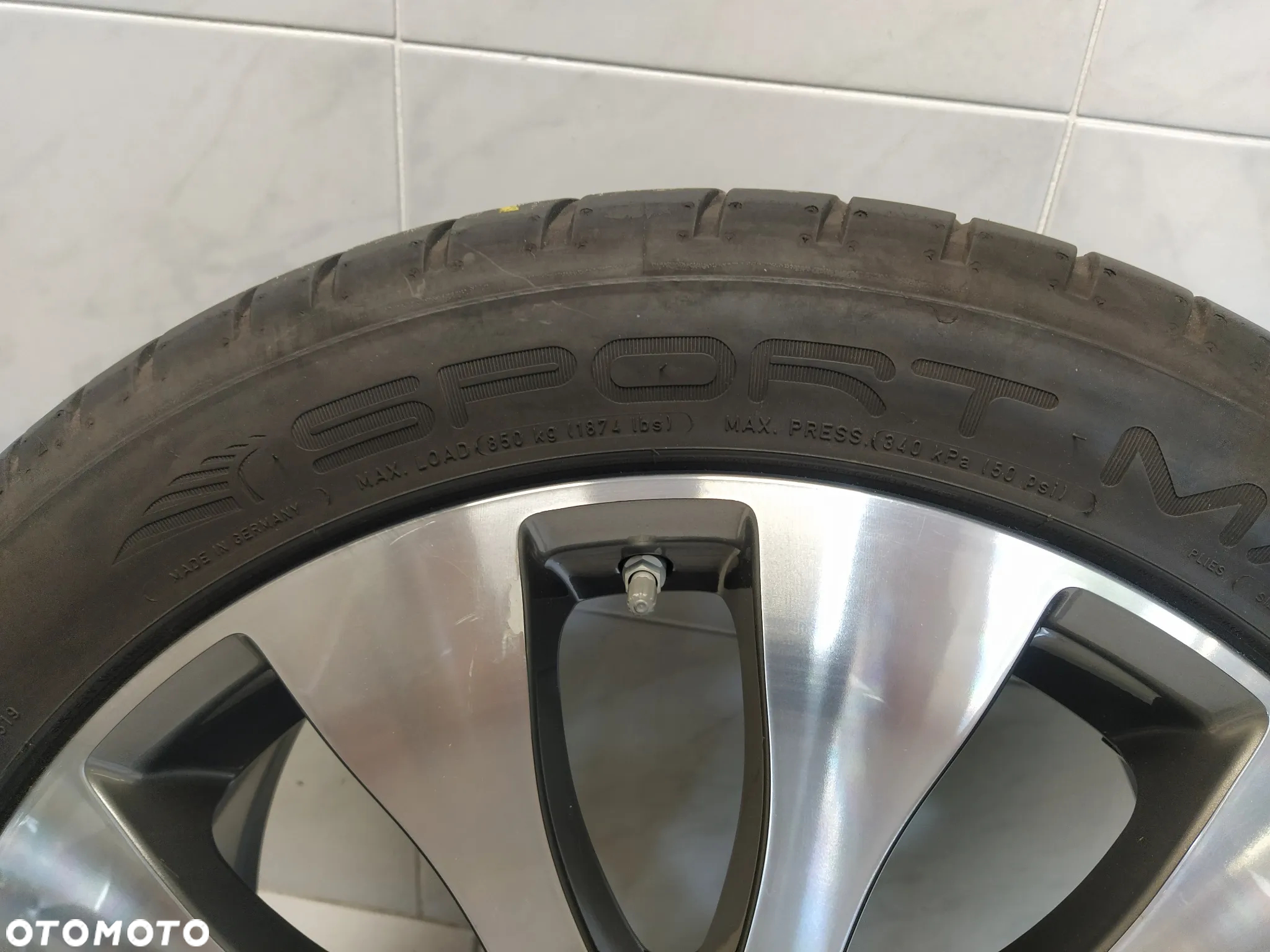 MERCEDES 8X19 4x FELGI ALUMINIOWE R19 5X112 ET38 OPONY 245/45 KOŁA 4X CZUJNIKI TPMS - 13
