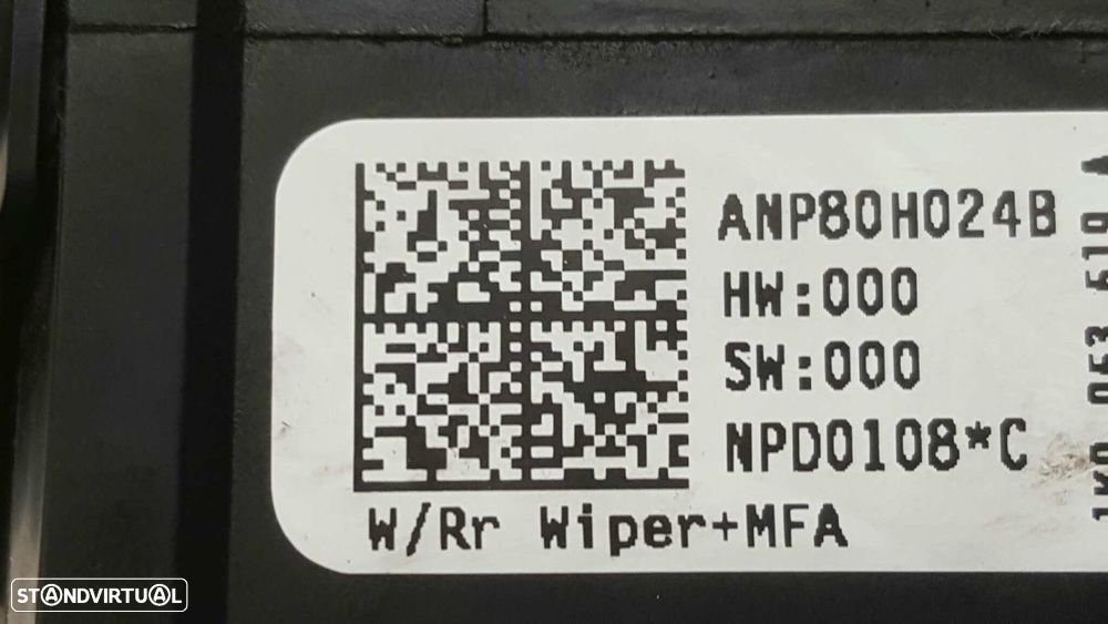 COMANDO DO LIMPA-VIDROS VOLKSWAGEN GOLF V BERLINA (1K1) SPORTLINE - 9