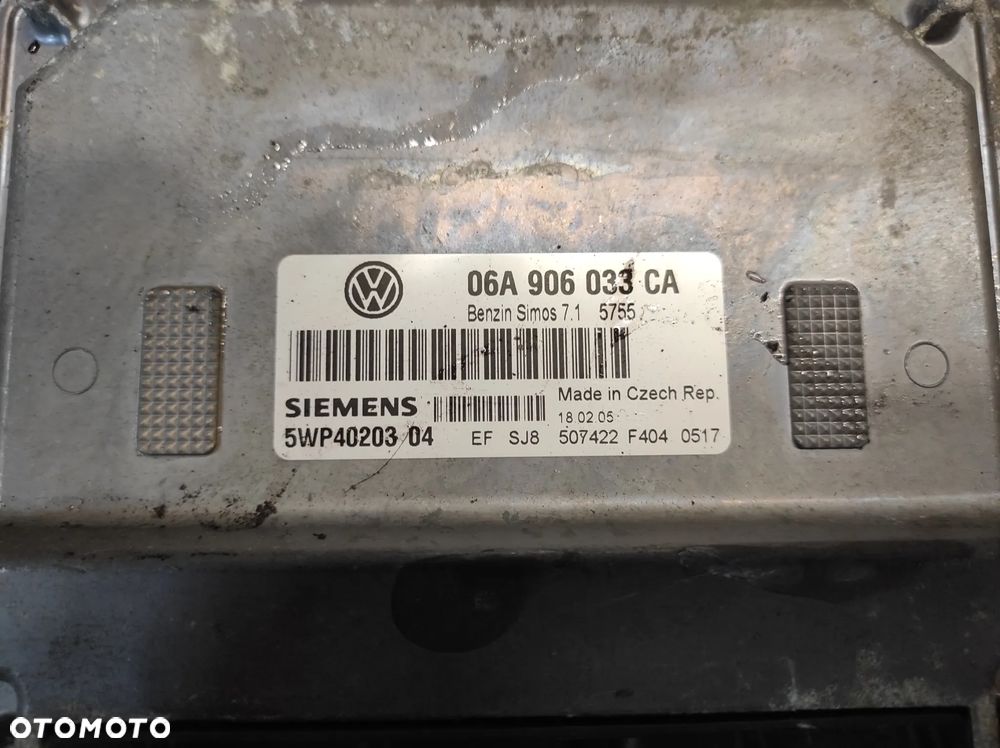 KOMPUTER STEROWNIK SILNIKA 1.6 MPI BGU BSE 06A906033CA BENZIN SIMOS7.1 5WP4020304 VW AUDI SEAT SKODA WYSYŁKA !!! - 2