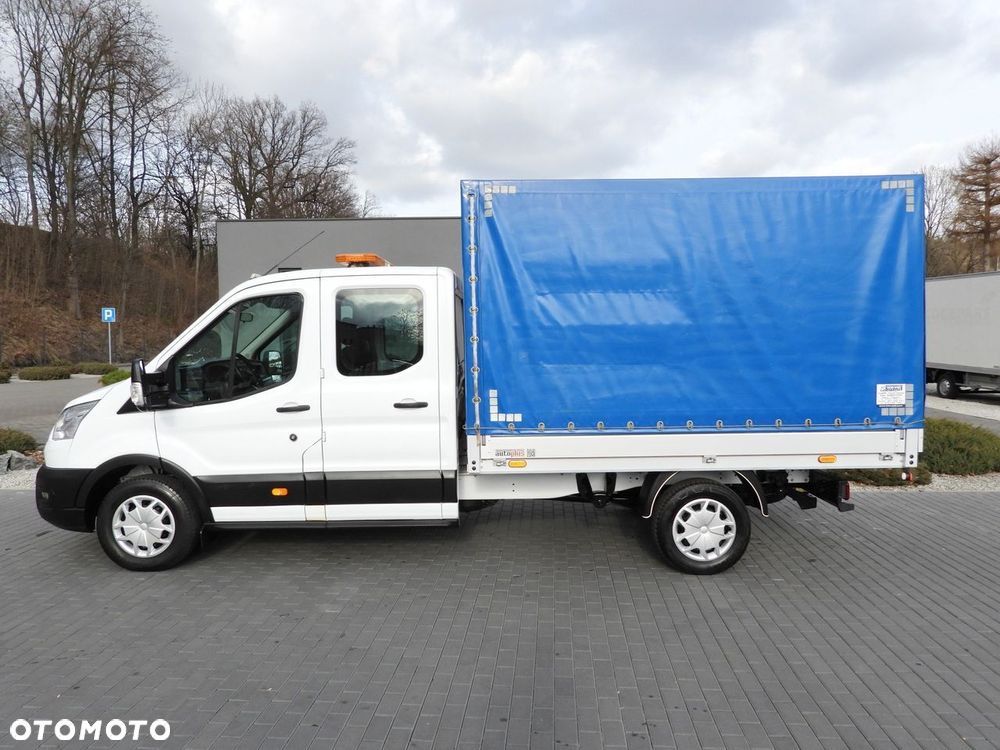 Ford TRANSIT SKRZYNIA PLANDEKA PODWÓJNA KABINA DOKA 7 MIEJSC TEMPOMAT LEDY KLIMATYZACJA  130KM - 9