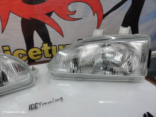 Faróis frontais manuais com luz branca 5000k Honda civic 92-95 2, 3 portas EG3, EG4, EG5, EG6, EJ1, EJ2, 4 portas EG8, EG9, EH8, EH9 - 7