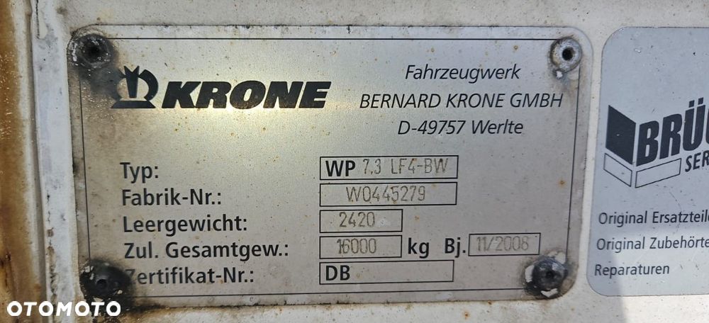 Krone Zabudowa BDF 7.45 m, Cena netto: 14 200 zł - 9