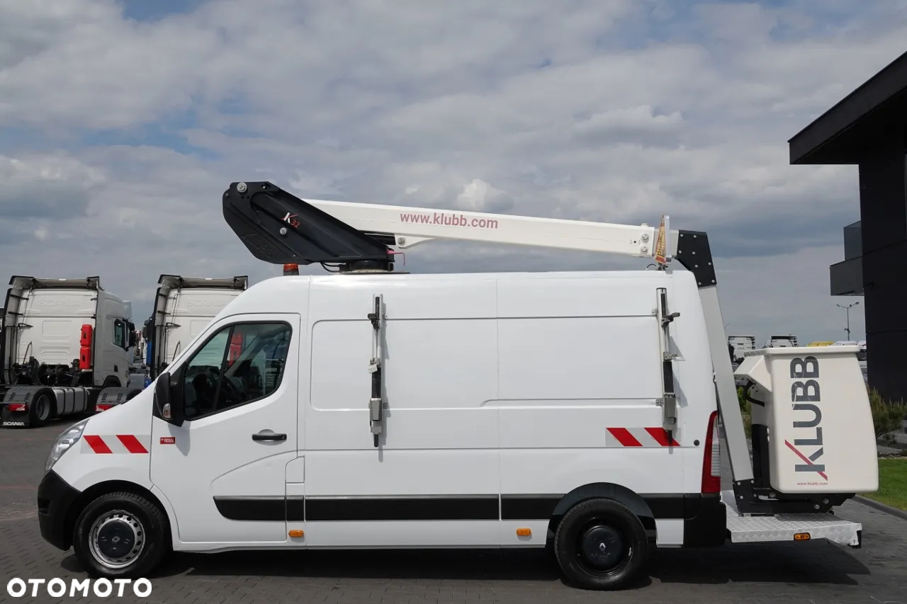 Renault MASTER / PODNOŚNIK KOSZOWY – 10,5 metra / BLASZAK + WZWYŻKA / SPROWADZONY / PO KONTRAKCIE SERWISOWYM - 11
