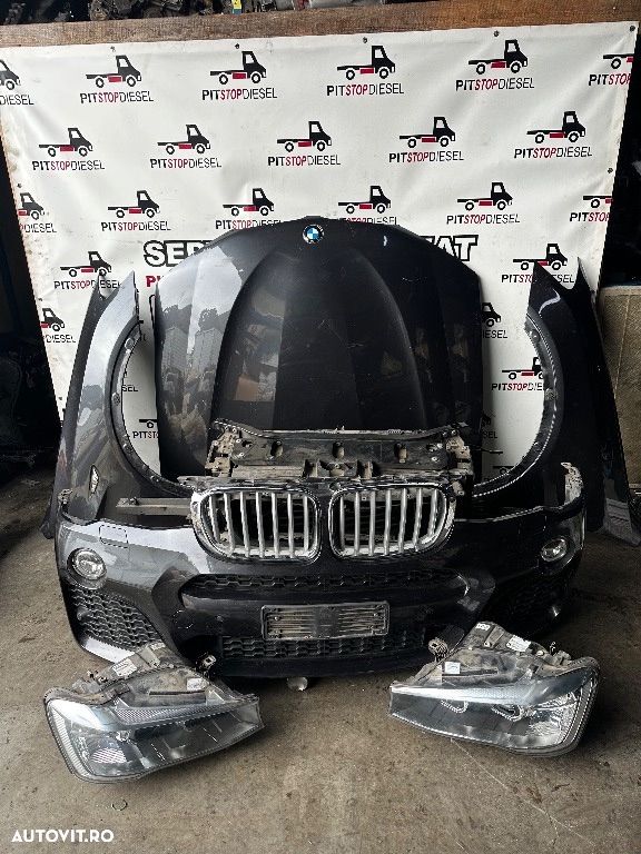 Fata completa BMW X4 (F26) 2014 2015 2016 2017 2018 bara fata 4 senzori faruri capota trager radiator aripi - 4