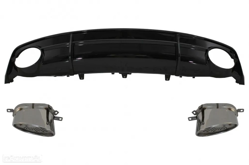 Difusor com Ponteiras Audi A7 4G (2015 a 2018) Look RS7 SLINE - 2