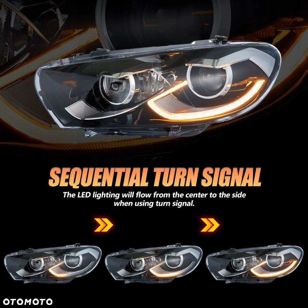 Reflektory Lampy kpl Vland Full Led Tuning VW Scirocco 3 III 1k8 2008-2014 - 6