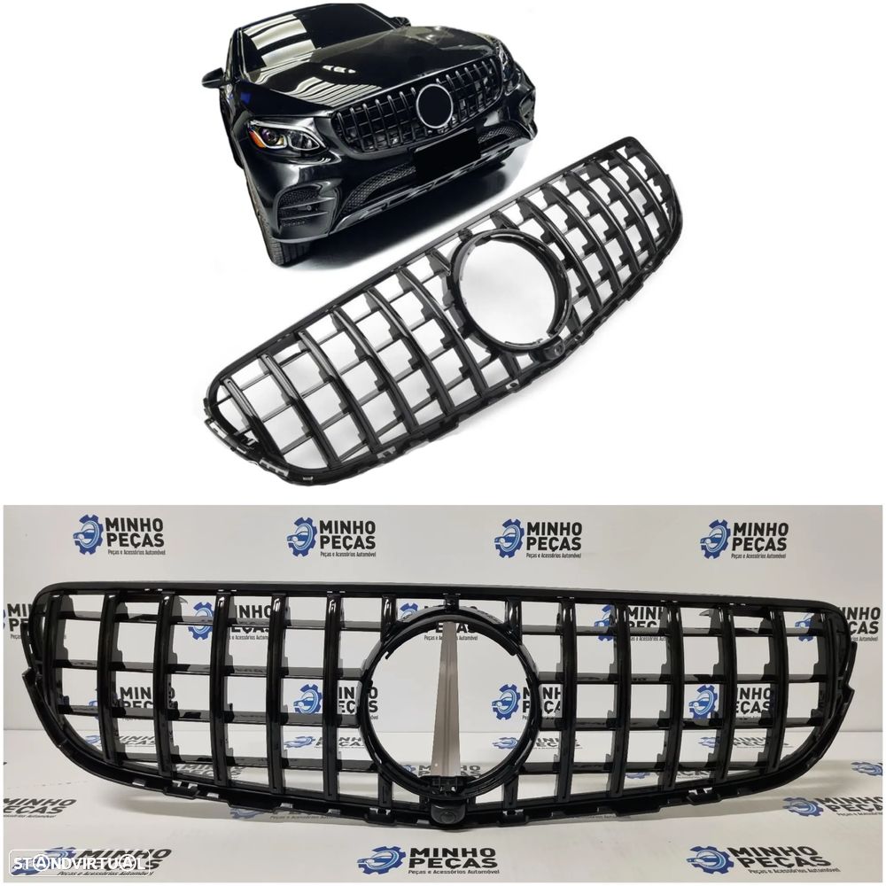 Grelha Frontal Mercedes GLC (X253) GTR Preto Brilho - 1
