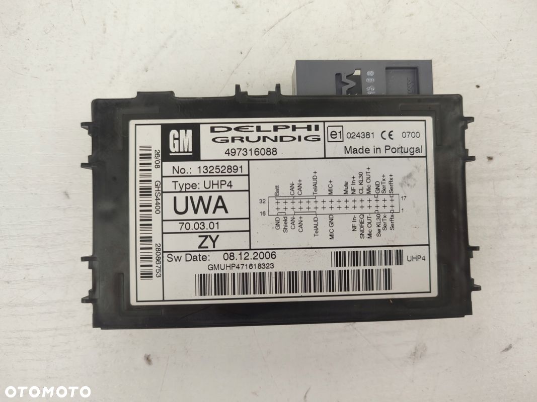 Moduł sterownik BLUETOOTH OPEL VECTRA C LIFT 13252891 - 1