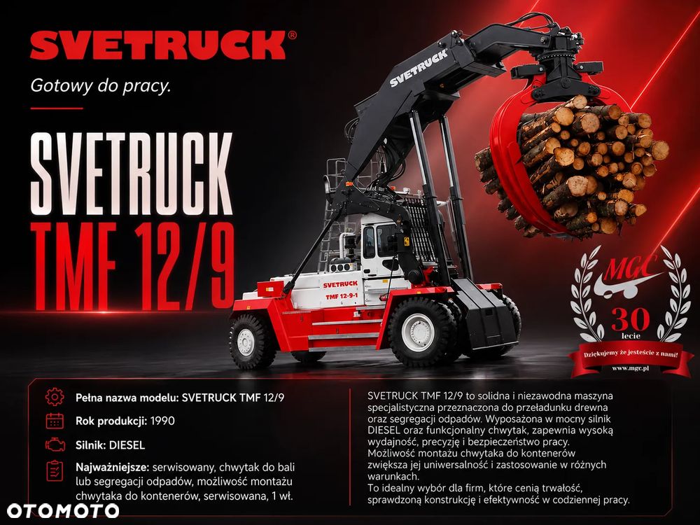 Svetruck TMF 12/9 HB / 1 WŁ. / STAN BDB. / MOZLIWOSC INNEGO CHWYTAKA / SERWIS / 12T ŁAD. - 2