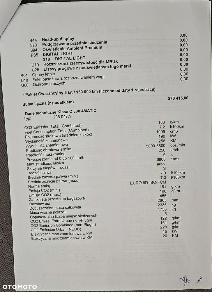 Mercedes-Benz Klasa C 300 4Matic 9G-TRONIC - 5