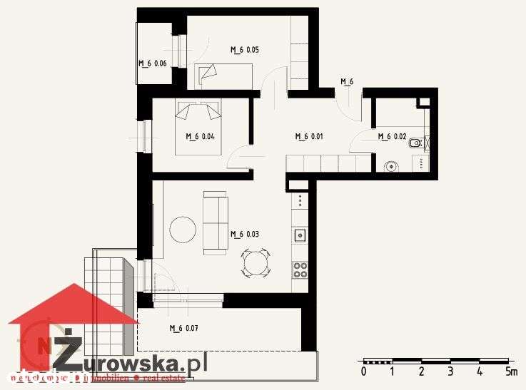 Mieszkanie, 56,44 m², Strzelce Opolskie