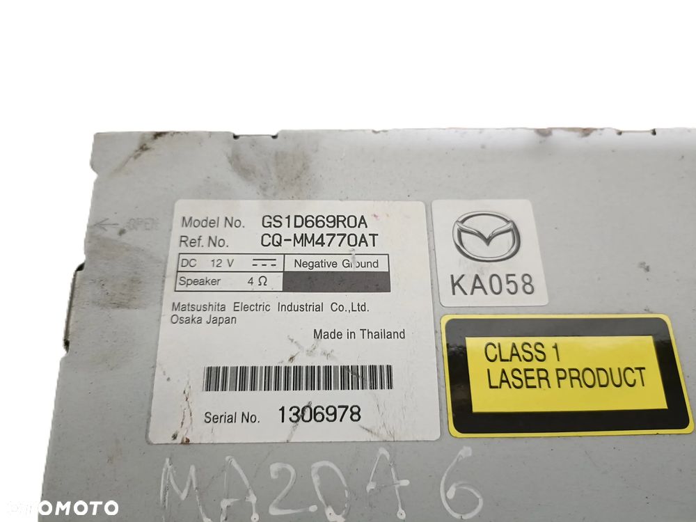 MAZDA 6 II 07-13 radioodtwarzacz radioodbiornik radio GS1D669R0A * - 3