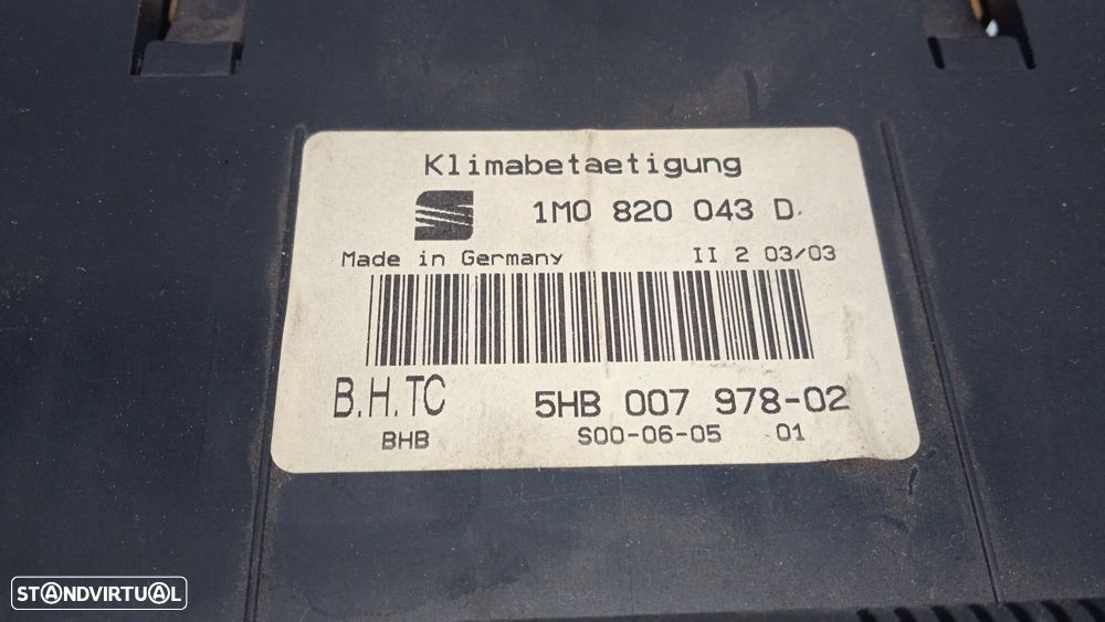 COMANDO CLIMATIZADOR SEAT LEON 2003 -1MO820043D - 4