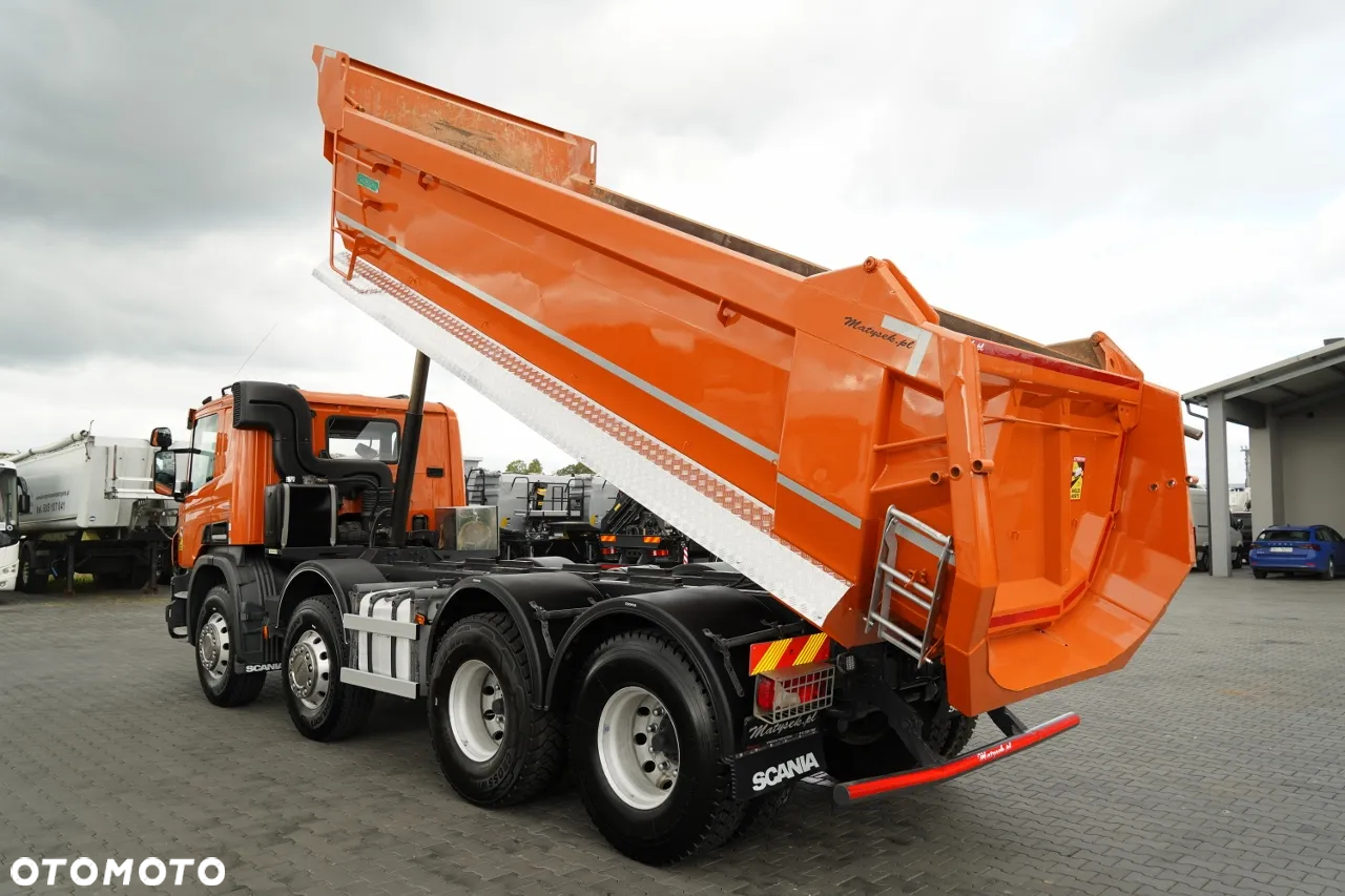 Scania P 410 / 8x4 / WYWROTKA TYLNOZSYPOWA / 21 TON ŁADOWNOŚCI / OPONY 100% - 4