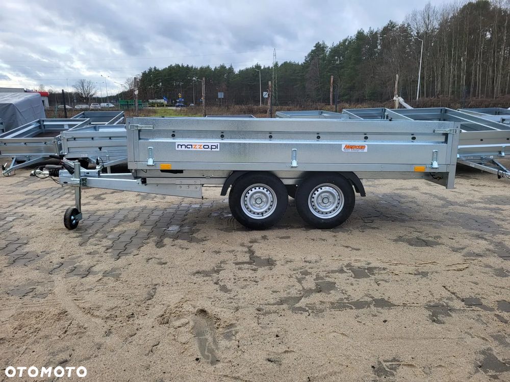 Neptun DOSTAWA! Przyczepa platforma wym. 302x151x40 SPAWANA! koła pod spodem N20-302 2 kps, wszystkie burty DEMONTOWALNE, DMC 2000kg GN275 - 2