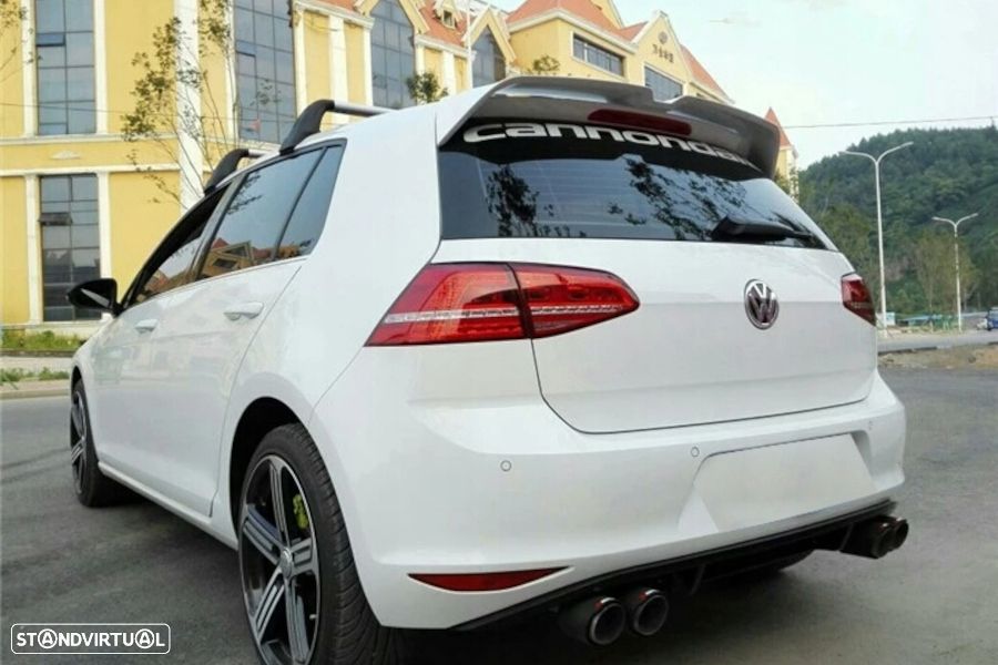 Aileron / lip / spoiler traseiro em plástico ABS para VW Golf 7 / 7.5 3D 5D hatchback 2012-2020 (mala standard) - 11