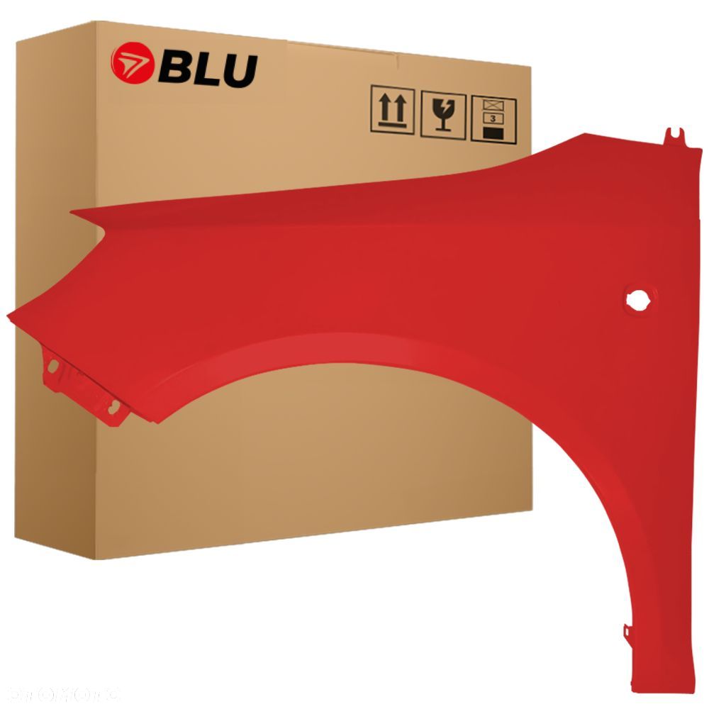 BLU Błotnik SKODA FABIA II 2 5J ROOMSTER 8151 lewy czerwony 07-15 przód CorridaRot - 1