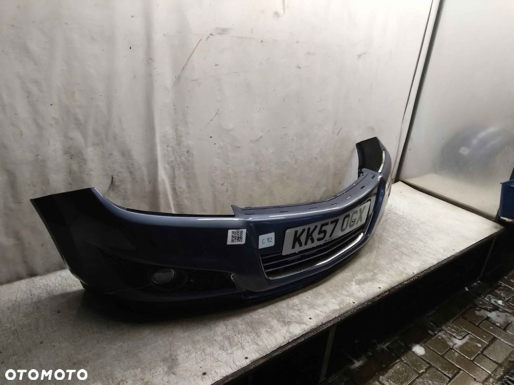@ ZDERZAK PRZÓD PRZEDNI DO OPEL ASTRA H 3 III LIFT FL HALOGENY Z168 SZARY - 2
