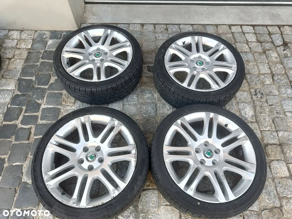 Felgi Aluminiowe 18 Skoda Superb 2 II 5x112 ET46 3T0601025E Koła Seat Audi VW 7,5J18H2 - 1
