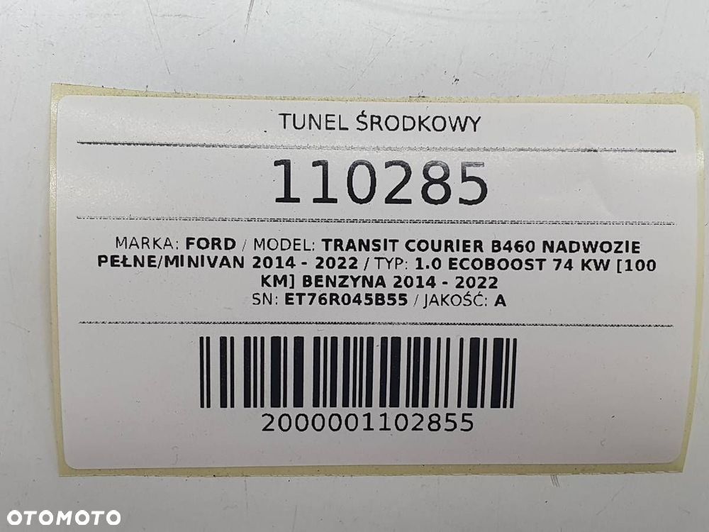 TUNEL ŚRODKOWY FORD TRANSIT COURIER CZARNY EUROPA - 8