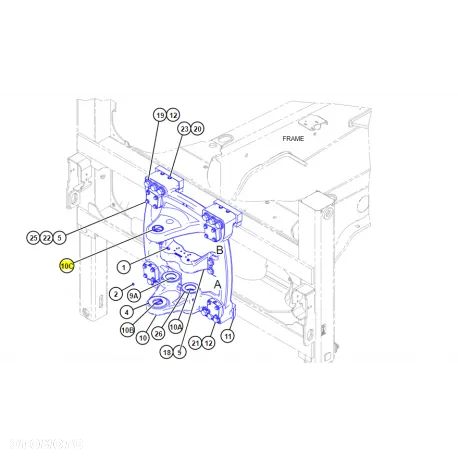 Tuleja przesuwu koparko-ładowarka CAT 3311522 ZAM - 3