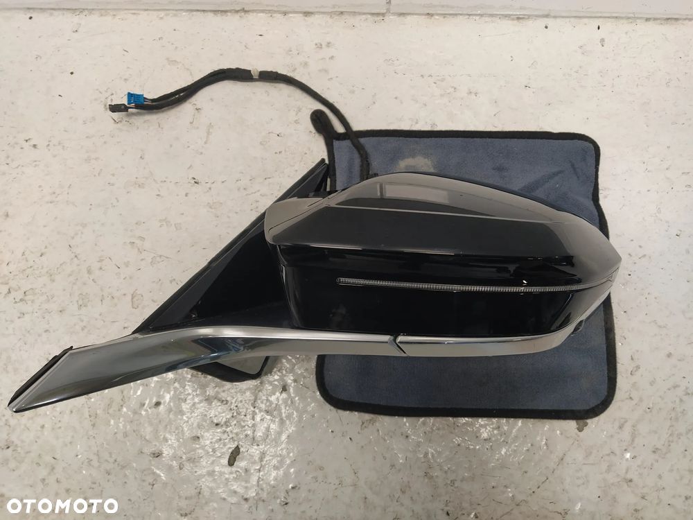BMW 7 G70 M-POWER LUSTERKO ZEWNĘTRZNE LEWE ASFERYCZNE ASYSTENT KAMERA 9+6+1 PIN KOMPLETNE UK ORYGINAŁ - 9