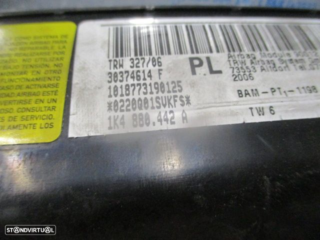 Airbag Banco 1K5885702AC 1K4880442A VW JETTA 3 2007 1.9TDI 105CV 4P PRETO ESQ - 4