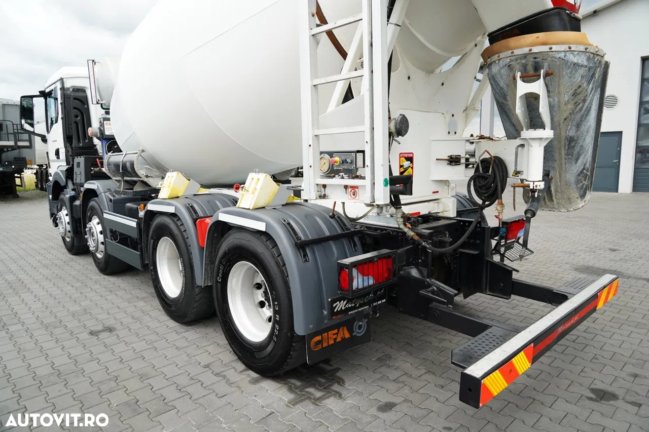 MAN TGS 32.470 / 8X4 / BETONIERĂ / 9 M3 / CIFA / JANTE DIN ALIAJ / EURO 6 / CONTRACT DE SERVICE POST-SERVICE - 10