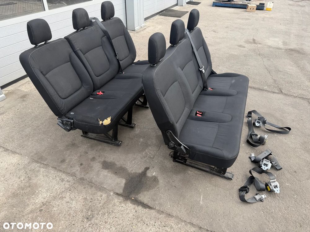 Trafic III Vivaro B 1,6 DCI 14-20r  fotele kanapy 6 os -dwie ławki - 5