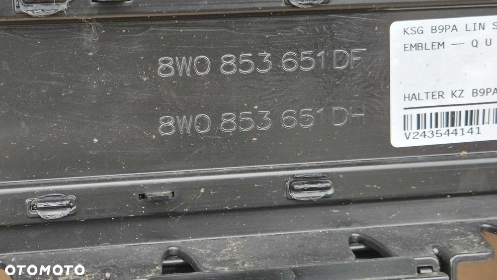 Atrapa chłodnicy GRILL Audi A4 B9 8W LIFT 19- QUATTRO + PDC OE BLACK ! - 7