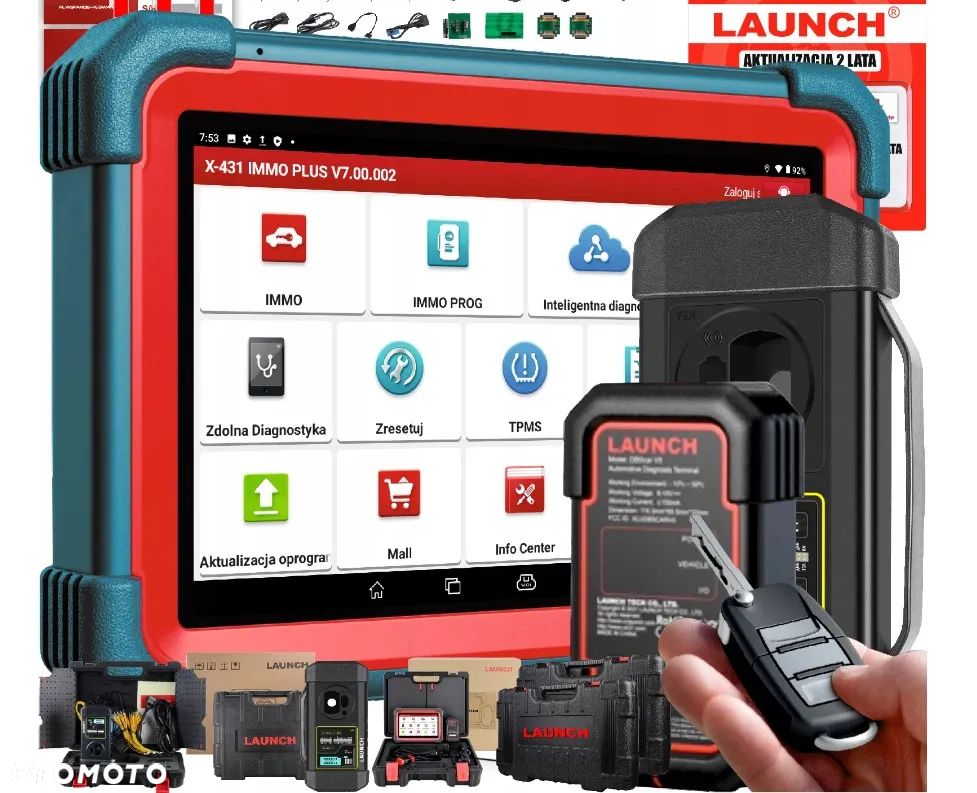 LAUNCH TESTER DIAGNOSTYCZNY X431 IMMO PLUS PROGRAMATOR ORYGINAŁ CERTYFIKAT - 2