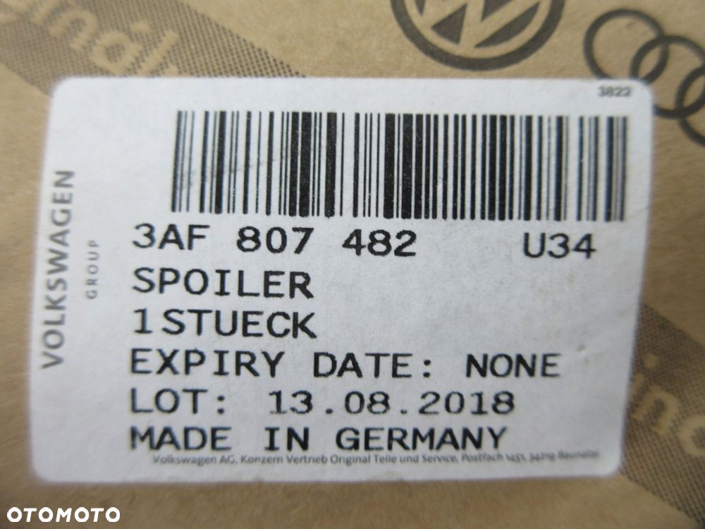 vw passat b7 alltrack spoiler dyfuzor 3af807482 - 6