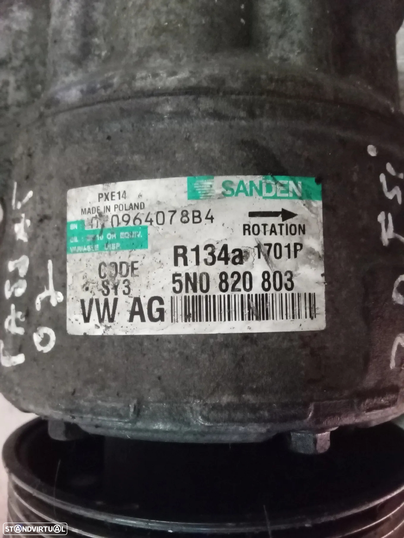COMPRESSOR AC SEAT IBIZA / LEON / VOLKSWAGEN  1.2TDI 1.6TDI 2.0TDI 5N0820803A 5N0820803 5N0820803E - 4