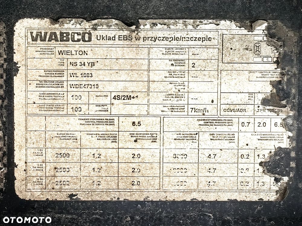 Wielton NS 34 YB ładowność 24tony - 10