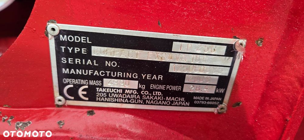 Takeuchi <<Takeuchi TB 250,2008r,wwaga 5 ton, 6800 mtg, sprowadzona>>>> - 10
