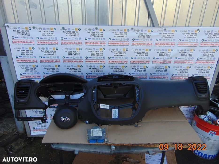Plansa Bord Kia Soul 2013-2021 kit airbag sofer pasager modul airbag-u - 1