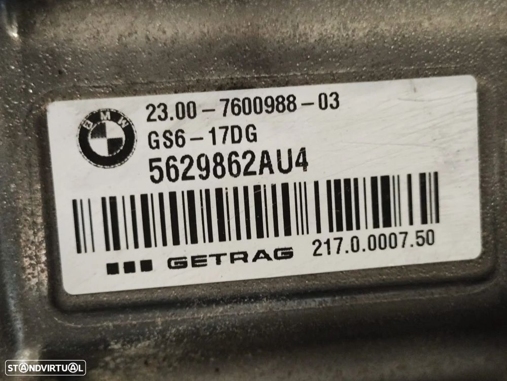 Caixa 6 Velocidades Manual BMW - 2.0D 16v 116cv N47D20C - GS617DG AU4 23007600988 - BMW F20 F21 F30 F31 - 5