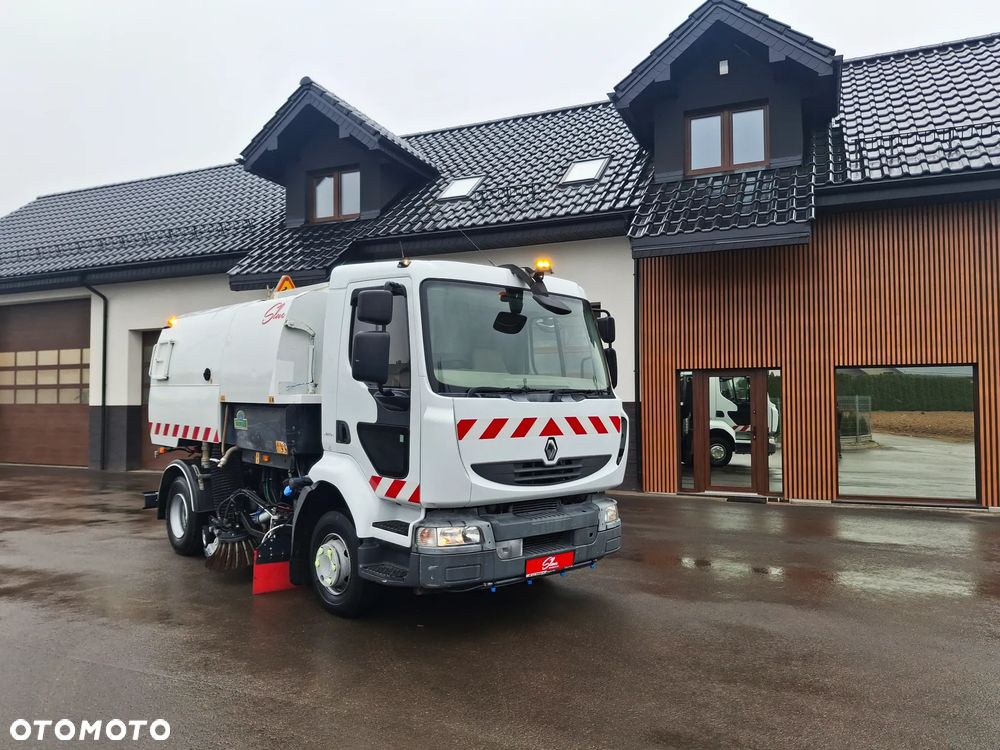 Renault Midlum 220 Zamiatarka Johnston 2 Silniki Szczotki L/R Obie Strony 2010r Przebieg 116 tyś km - 1