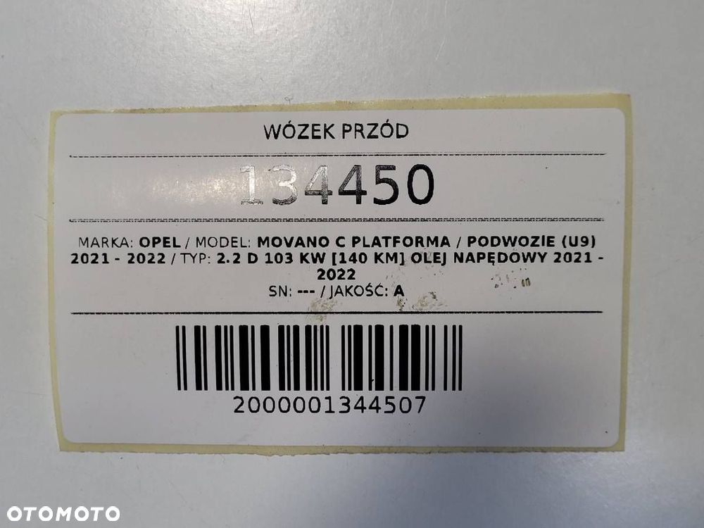 WÓZEK ZAWIESZENIA PRZÓD SANKI WAHACZE MOVANO C BOXER DUCATO 01369383080 - 14