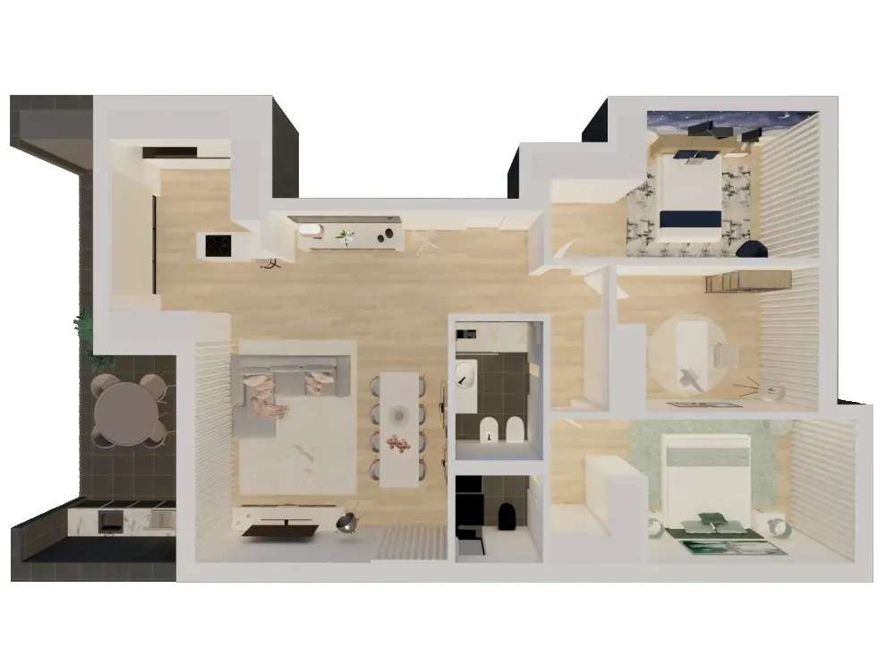 Apartamento T3 - Empreendimento Torre do Palácio - Grande imagem: 2/13