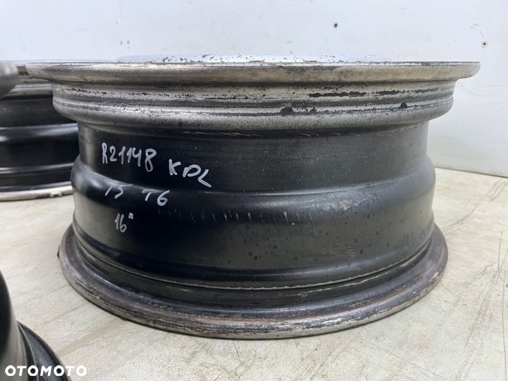 Felgi stalowe VW Transporter T5 T6 2003r.- r16 cali 6,5jx16 ET51 5x120 KOMPLET 7h0601027d - 9