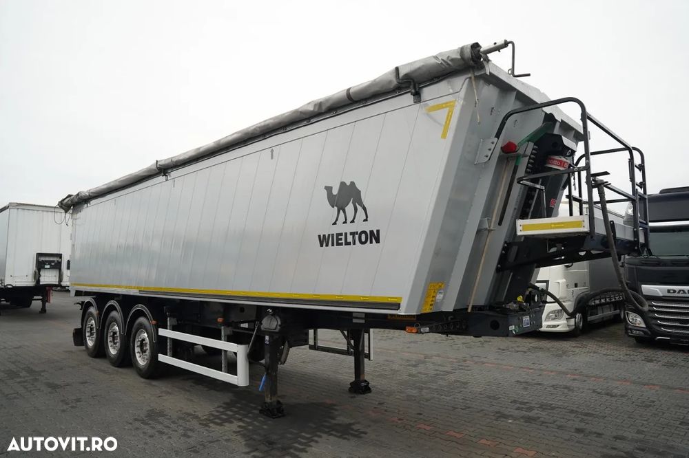 Wielton / SEMIREMORCĂ BASCULANTĂ - 46 m³ / ALUMINIU / AXĂ RIDICABILĂ / AXE SAF / GREUTATE: 6.130 KG / - 2